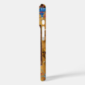 COQUES Case-Mate iPhone NATIVITÉ CHRISTMAS PARCHMENT BLUE GEM MONOGRAM (Verso / Gauche)