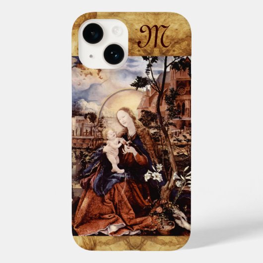 Coques Case-Mate iPhone NATIVITÉ, LILLES BLANCHES, MAGIE DE NOËL Monogramm (Verso)
