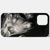 Coques Case-Mate iPhone Nativity Baby Jésus Virgin Mary Angels Black White (Verso (horizontal))