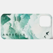 Coques Case-Mate iPhone Nature Art I Nom personnalisé (Verso (horizontal))