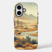 Coques Case-Mate iPhone Nature du désert avec rivière et Cactus (Verso)
