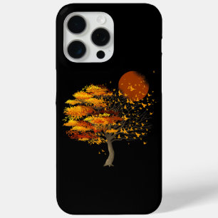 Coque iPhone 15 Pro Max Nature Faune Pleine lune Arbre Foule Des Oiseaux F