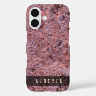 Coques iPhone 16 Nature Géologie Rock Texture Nom personnalisé