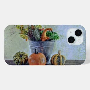 Coque Pour iPhone 15 Nature morte d'automne avec citrouilles, fleurs