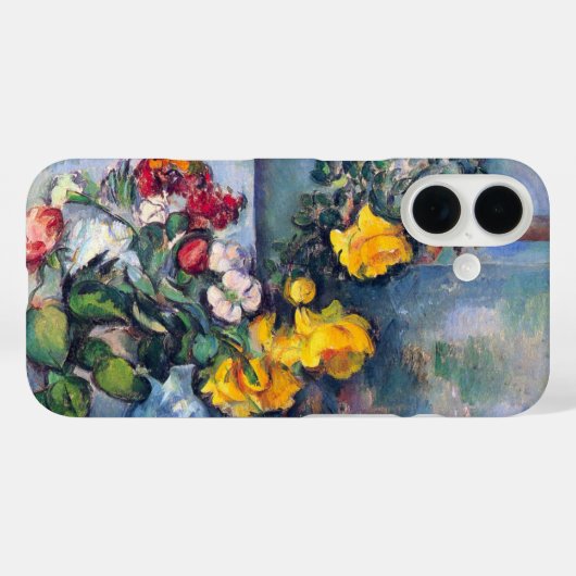 Coques Case-Mate iPhone Nature morte Fleurs dans un vase de Paul Cezanne (Verso (horizontal))