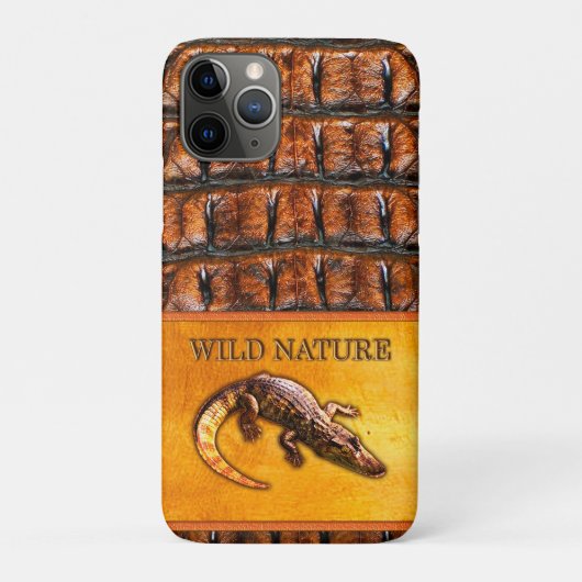 Coques Case-Mate iPhone NATURE SAUVAGE - Collection de design CROCODILE-DI (Dos)