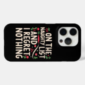 Coques Case-Mate iPhone Naughty List Et Regret Rien Joyeux Famille (Verso (horizontal))