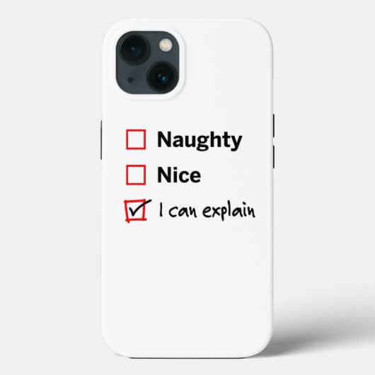 Coques Case-Mate iPhone Naughty ou Nice - Je peux expliquer (Verso)