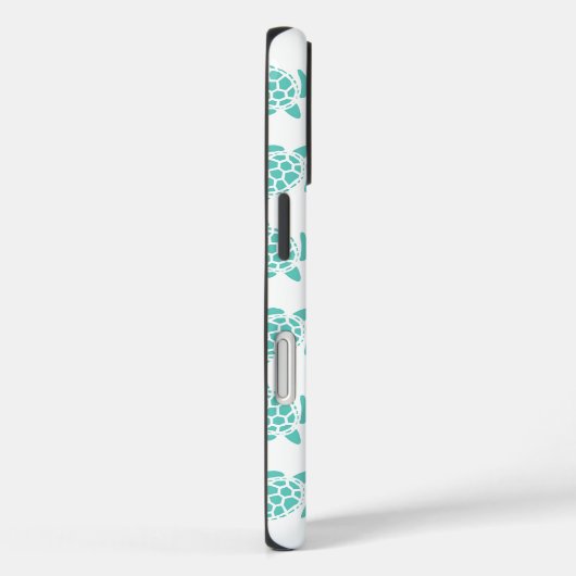 Coques Case-Mate iPhone Nautical Aqua Blue Sea Turtle Pattern  (Verso / Droite)