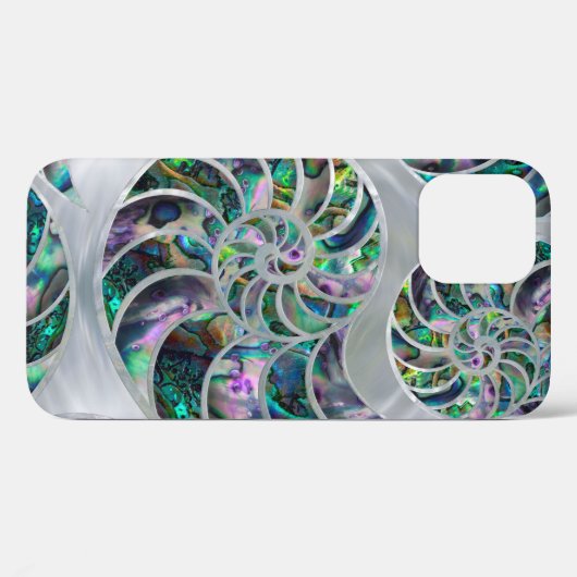Coques Case-Mate iPhone Nautilus Shell Abalone et Pearl (Verso (horizontal))