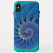 Coques Case-Mate iPhone Nautilus Shell dans le bleu (Dos)