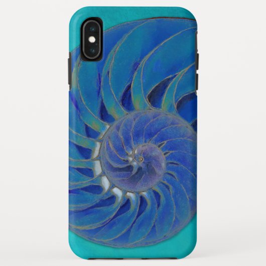 Coques Case-Mate iPhone Nautilus Shell dans le bleu (Dos)