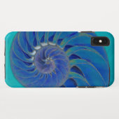Coques Case-Mate iPhone Nautilus Shell dans le bleu (Dos (Horizontal))