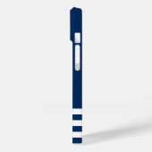 Coques Case-Mate iPhone Nautique, Roue de bateau en or, Bleu de marine (Verso / Gauche)