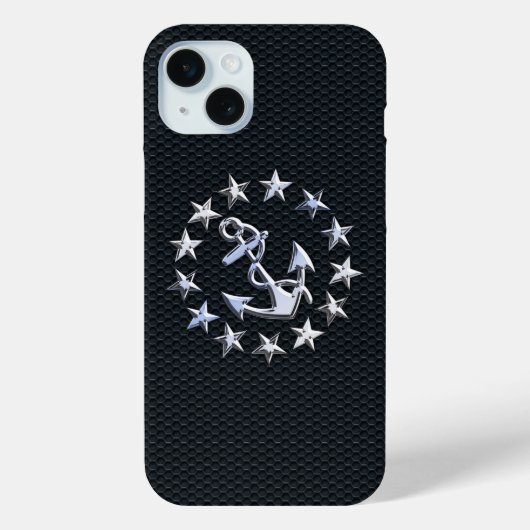 Coques Case-Mate iPhone Nautique Yacht Drapeau Chrome Ensigne sur Grille I (Verso)