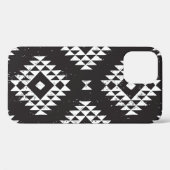 Coques Case-Mate iPhone Navajo Géométrique : Tribal Blanc Noir. (Verso (horizontal))