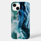 Coques Case-Mate iPhone Navire en mer dans la tempête / Bleu de marine (Verso)