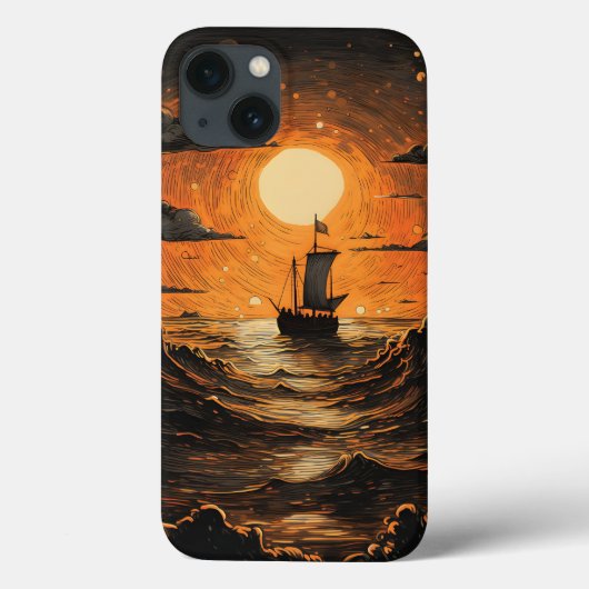 Coques Case-Mate iPhone Navire naviguant la nuit (Verso)