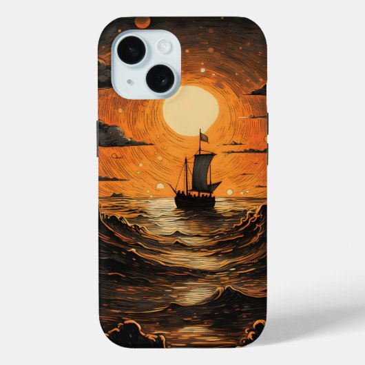Coques Case-Mate iPhone Navire naviguant la nuit (Verso)