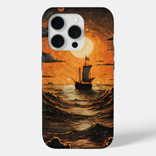 Coque iPhone 15 Pro Navire naviguant la nuit
