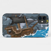 Coques Case-Mate iPhone Navire Pirate dans la Tempête (Dos (Horizontal))