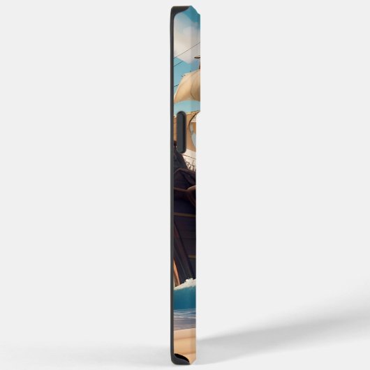 Coques Case-Mate iPhone Navire pirate de plage tropicale (Verso / Droite)