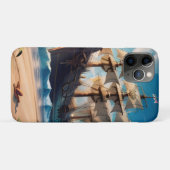 Coques Case-Mate iPhone Navire pirate de plage tropicale (Dos (Horizontal))