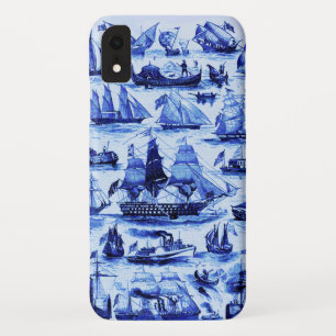 Etui iPhone Case-Mate NAVIRES ET VOILIERS VINTAGE, Bleu marine