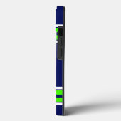 Coques Case-Mate iPhone Navy Blue Lime Grn Team Jersey Custom Numéro Nom (Verso / Gauche)