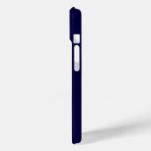 Coques Case-Mate iPhone Navy, cadre grec rouge corail Monogramme initial # (Verso / Gauche)