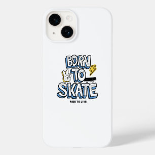Coque Pour iPhone 14 Né à Skate Ride pour vivre