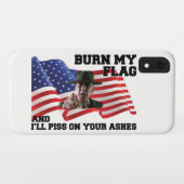Coques Case-Mate iPhone Ne brûle pas mon drapeau (Dos (Horizontal))