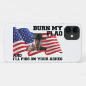 Coques Case-Mate iPhone Ne brûle pas mon drapeau (Dos (Horizontal))