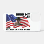Coques Case-Mate iPhone Ne brûle pas mon drapeau (Verso (horizontal))