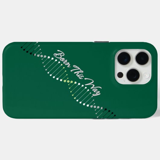 Coques Case-Mate iPhone Né de cette façon - Agender Pride ADN (Verso (horizontal))