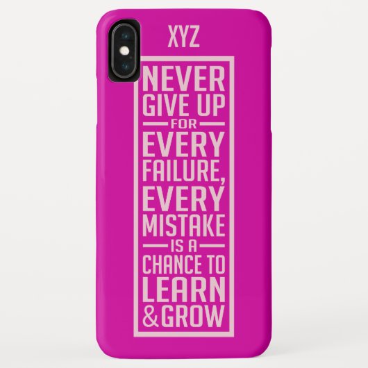 Coques Case-Mate iPhone NE JAMAIS ABANDONNER les cas de téléphone monogram (Dos)