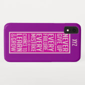 Coques Case-Mate iPhone NE JAMAIS ABANDONNER les cas de téléphone monogram (Dos (Horizontal))