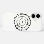 Coques Case-Mate iPhone Ne jamais arrêter ... Inspirational Graphic T-shir (Verso (horizontal))