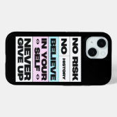 Coques Case-Mate iPhone Ne jamais renoncer à l'inspiration (Verso (horizontal))