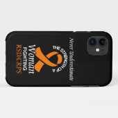 Coques Case-Mate iPhone Ne jamais sous-estimer/Ruban/Femme...RSD/CRPS (Dos (Horizontal))