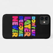 Coques Case-Mate iPhone Ne laissez pas plus tard devenir jamais un devis m (Dos (Horizontal))