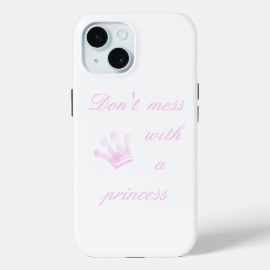 Coques Case-Mate iPhone Ne manquez pas avec une princesse - blanc - (Verso)