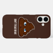 Coques Case-Mate iPhone Ne me fais pas de bruit Poo (Verso (horizontal))
