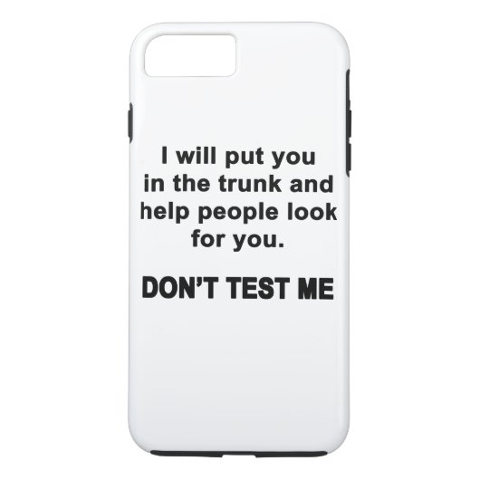 Coques Case-Mate iPhone Ne me testez pas (Dos)