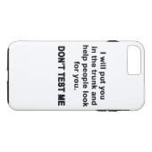 Coques Case-Mate iPhone Ne me testez pas (Dos (Horizontal))