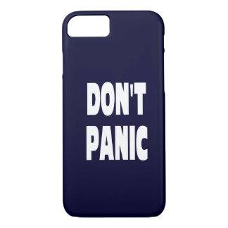 Coques Pour iPhone Ne paniquent pas le cas bleu-foncé de l'iPhone 7
