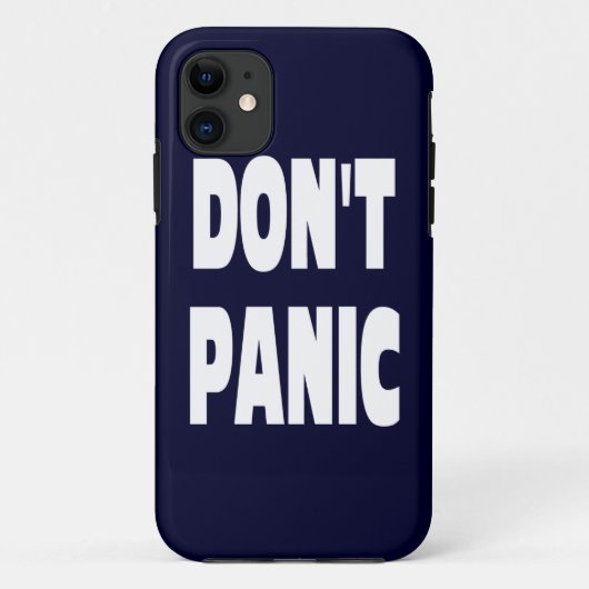 Coques Case-Mate iPhone Ne paniquent pas le cas bleu-foncé d'IPhone 5 (Dos)