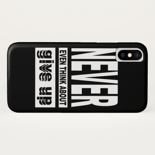 Coques Case-Mate iPhone Ne pensez même pas à abandonner (Dos (Horizontal))