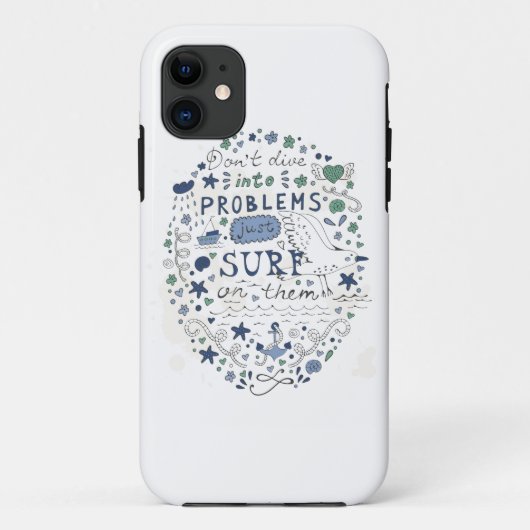Coques Case-Mate iPhone Ne plongez pas dans des problèmes surfent juste (Dos)