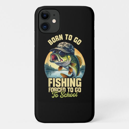 Coques Case-Mate iPhone Né pour aller pêcher École forcée Drôle (Dos)